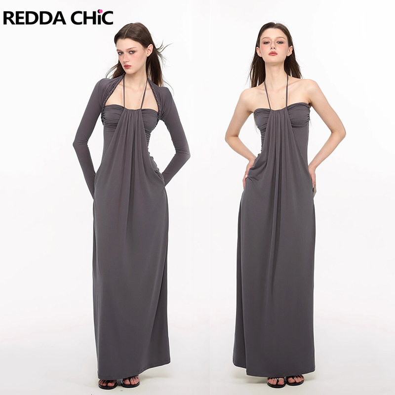 Braided Line - REDDACHiC-Conjunto de vestido trenzado elegante para